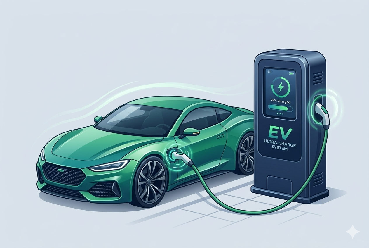 EV charging illustration